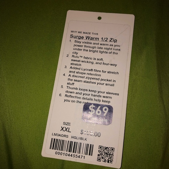 Lululemon Suge Warm 1/2 ZIP XXL EUC Heathered - Picture 4 of 4